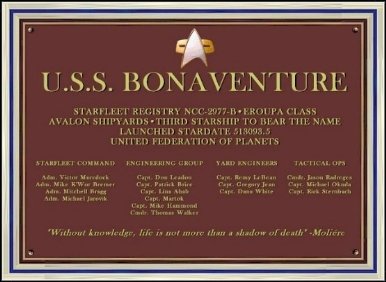 Commissioning Plaque